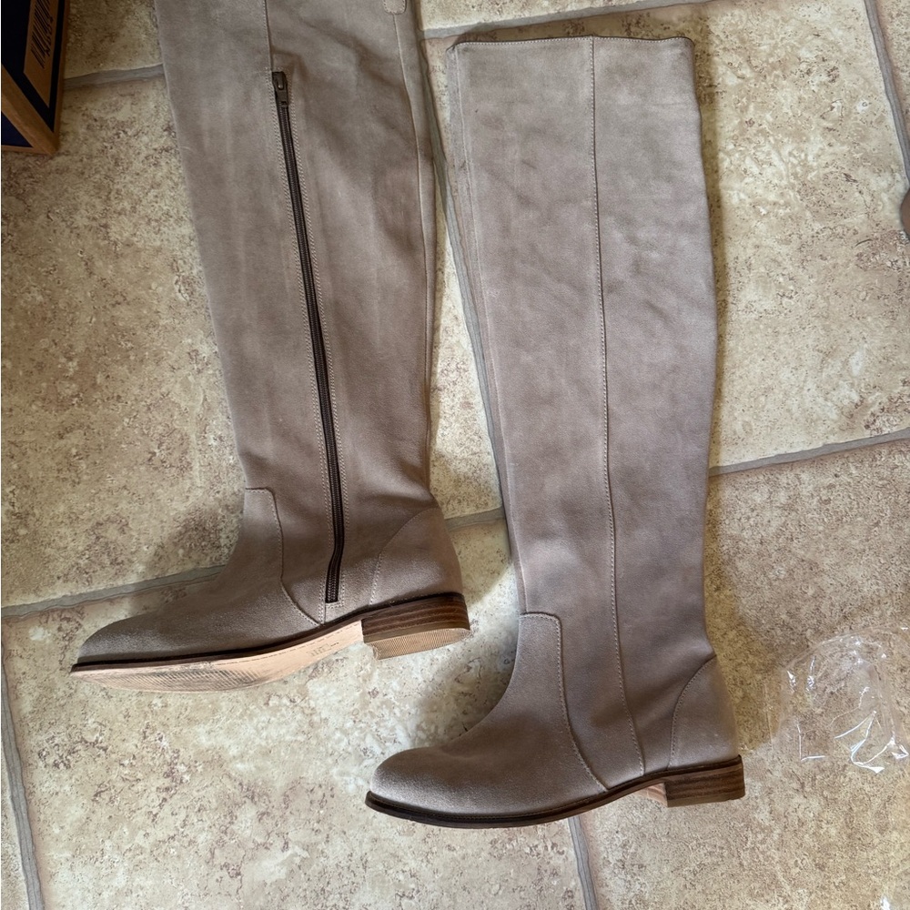 Women's Taupe Knee-High Boots
